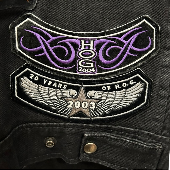 SOLD - Vintage Harley Davidson Biker Vest HOG - Picture 10 of 11